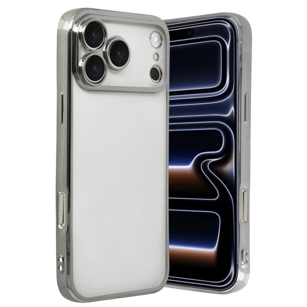 Apple İphone 17 Pro Razer Lensli Silikon - Gümüş Apple İphone 17 Pro Razer Lensli Silikon - Gümüş