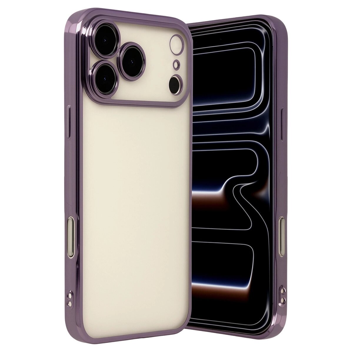 Apple İphone 17 Pro Razer Lensli Silikon - Mor Apple İphone 17 Pro Razer Lensli Silikon - Mor