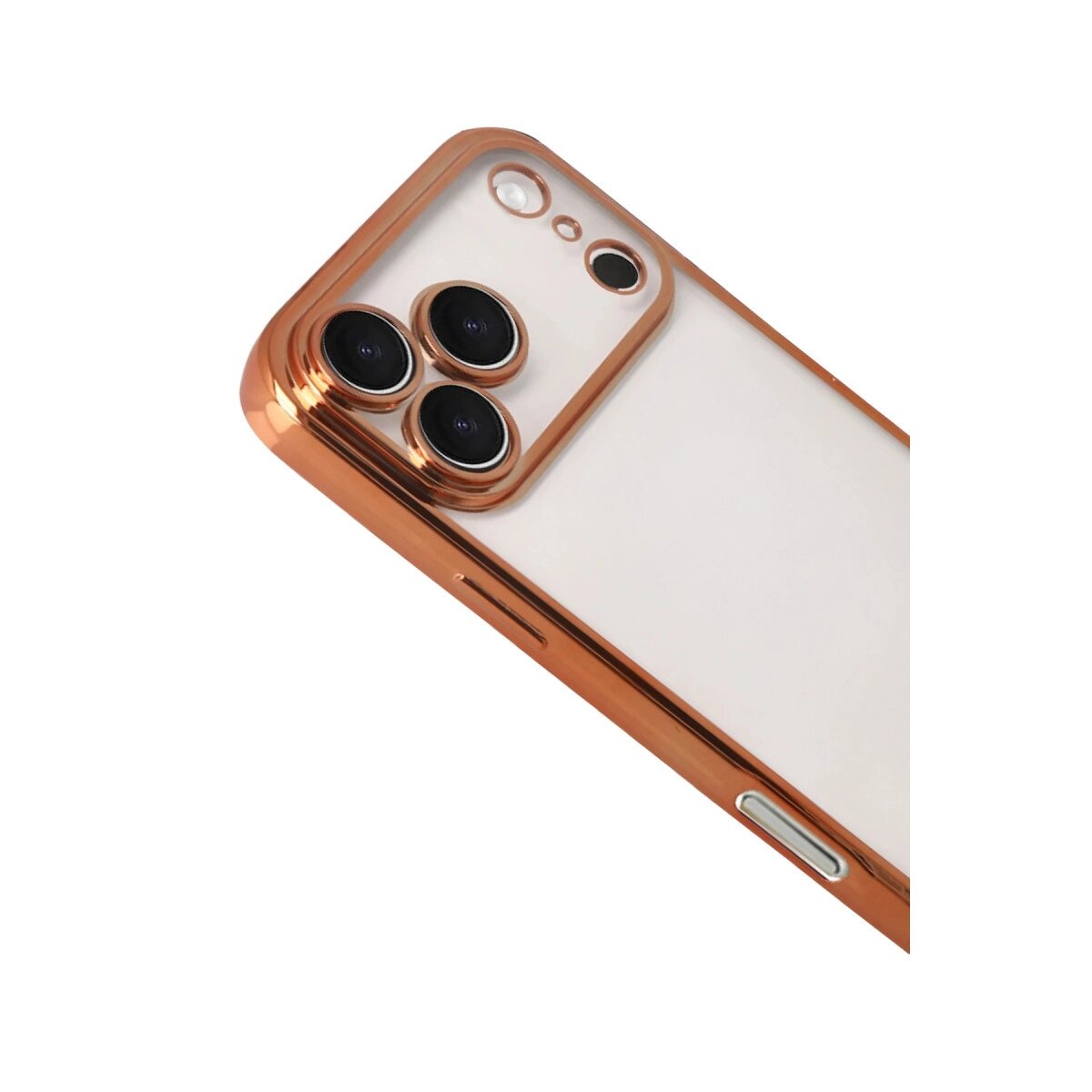 Apple İphone 17 Pro Razer Lensli Silikon - Turuncu Apple İphone 17 Pro Razer Lensli Silikon - Turuncu