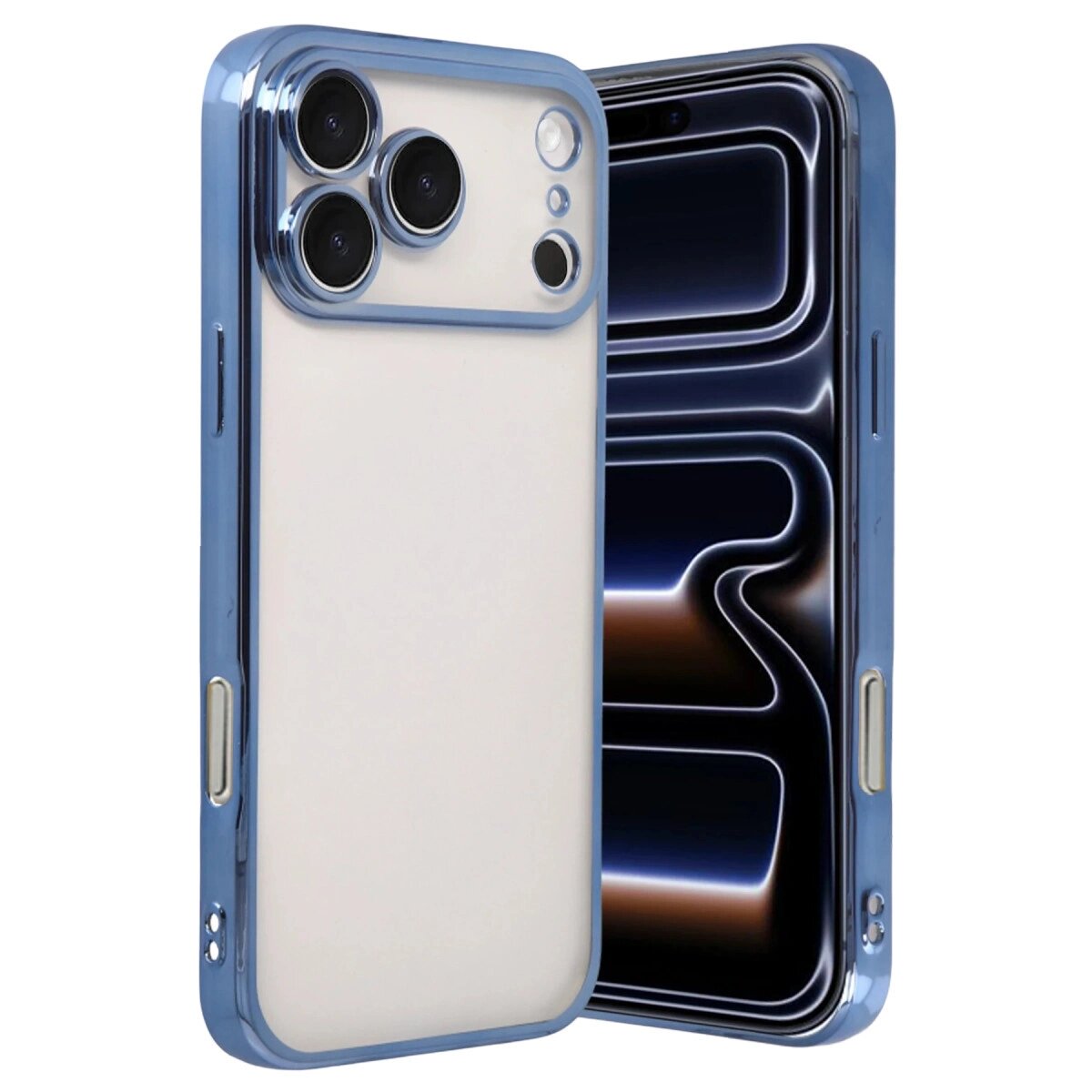 Apple İphone 17 Pro Max Razer Lensli Silikon - Açık Mavi Apple İphone 17 Pro Max Razer Lensli Silikon - Açık Mavi