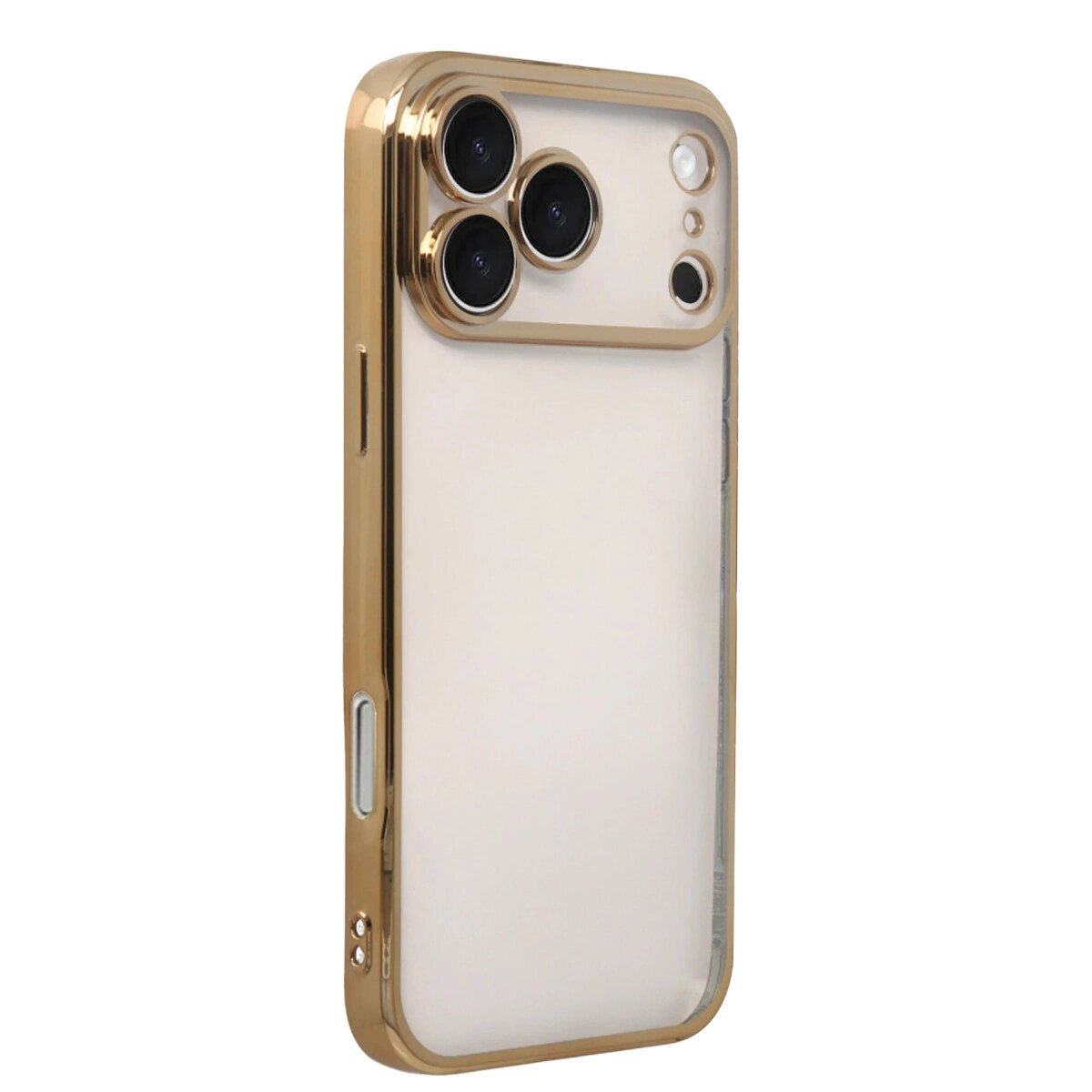 Apple İphone 17 Pro Max Razer Lensli Silikon - Gold Apple İphone 17 Pro Max Razer Lensli Silikon - Gold