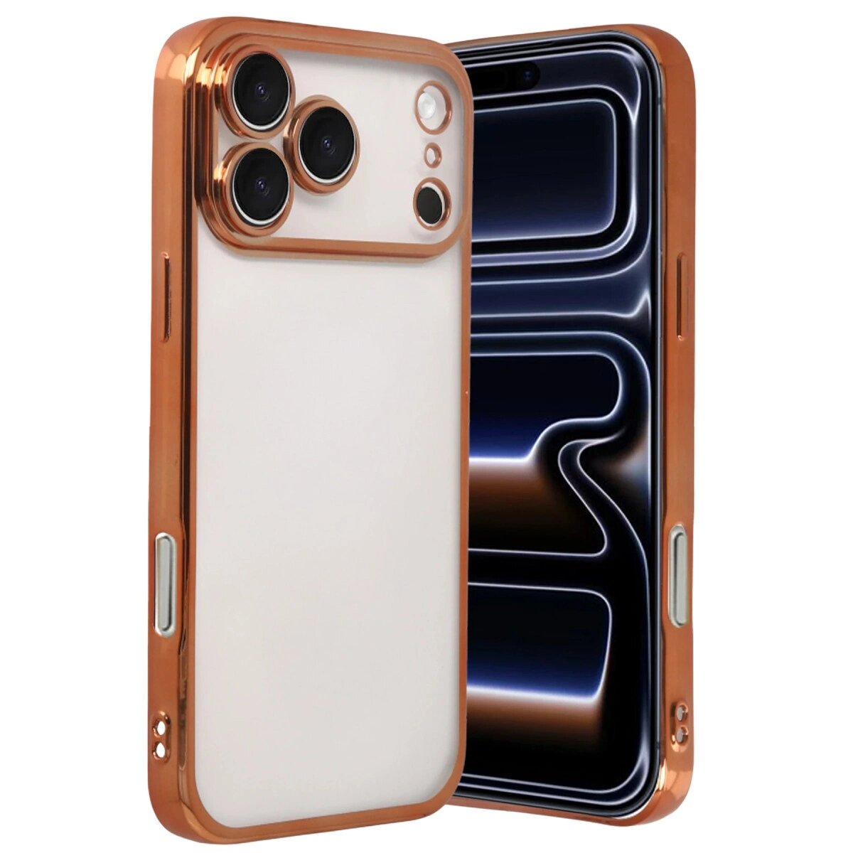 Apple İphone 17 Pro Max Razer Lensli Silikon - Turuncu Apple İphone 17 Pro Max Razer Lensli Silikon - Turuncu