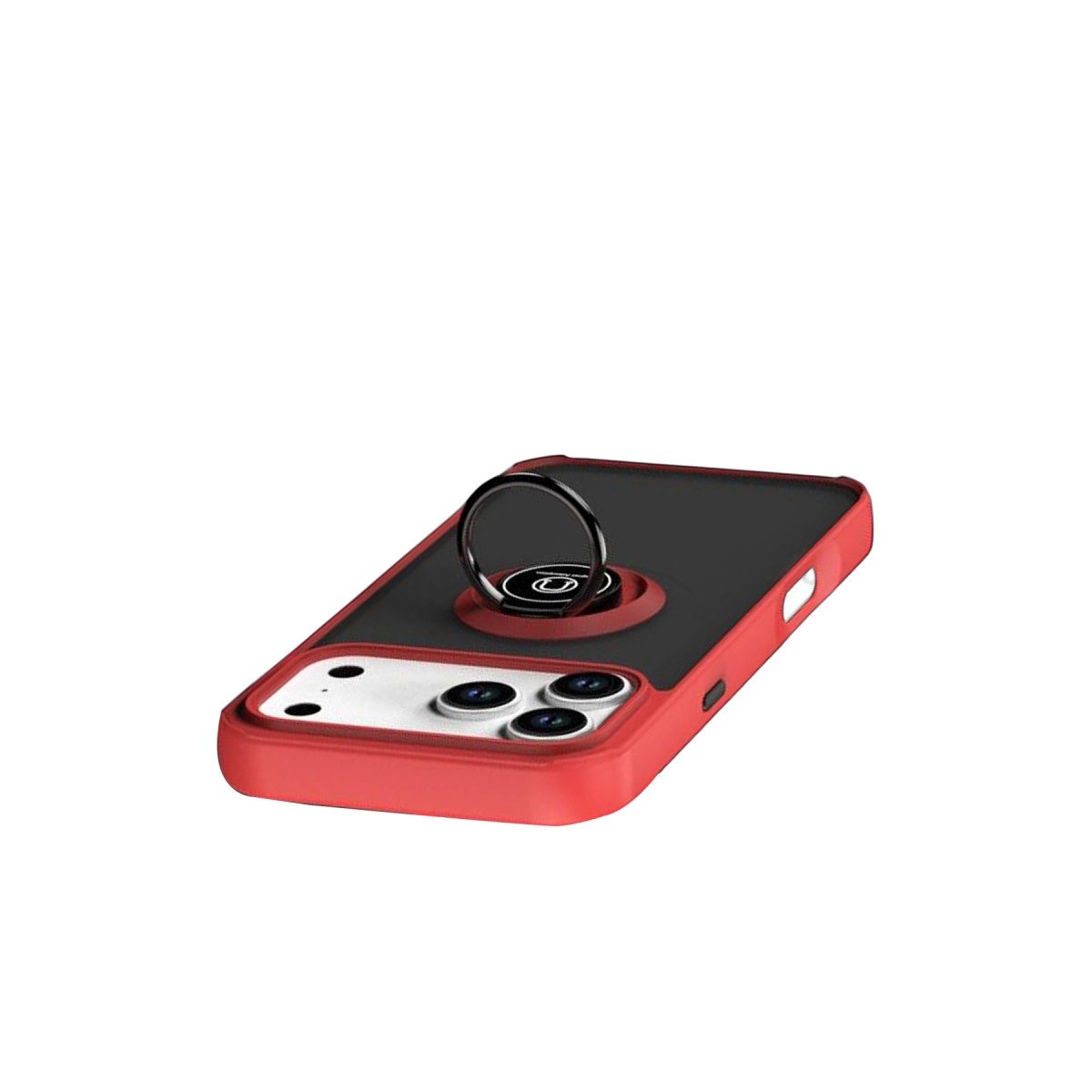 Apple İphone 17 Pro Max Montreal Yüzüklü Silikon Kapak - Kırmızı Apple İphone 17 Pro Max Montreal Yüzüklü Silikon Kapak - Kırmızı