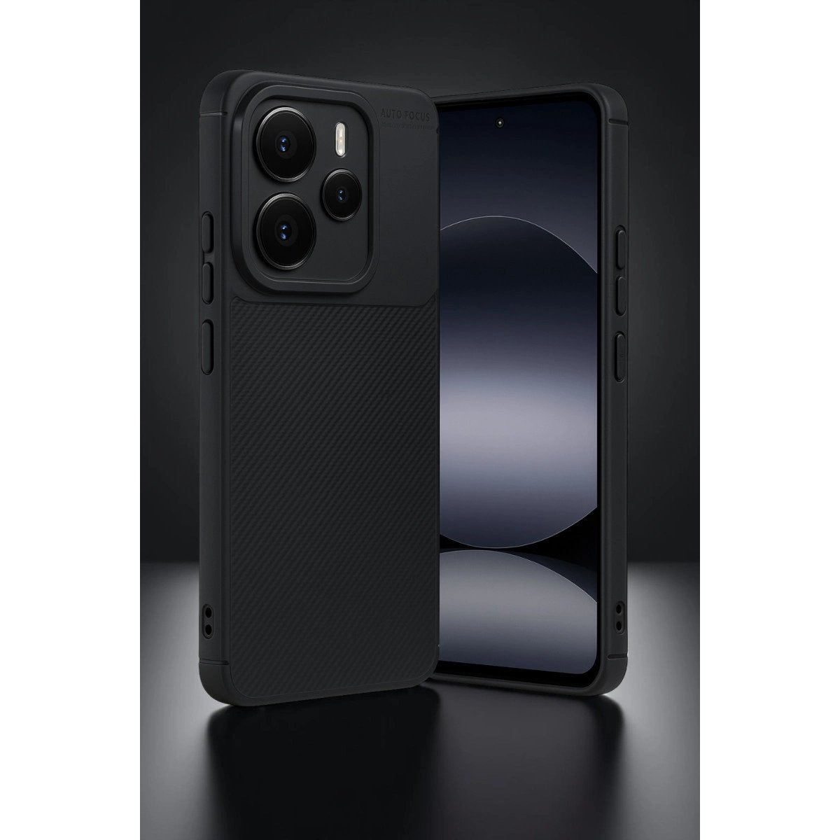 Xiaomi Note 14 5g Auto Focus Karbon Kapak - Siyah Xiaomi Note 14 5g Auto Focus Karbon Kapak - Siyah
