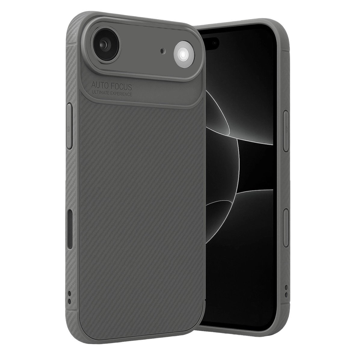 Apple İphone 17 Air Auto Focus Karbon Kapak - Gri Apple İphone 17 Air Auto Focus Karbon Kapak - Gri