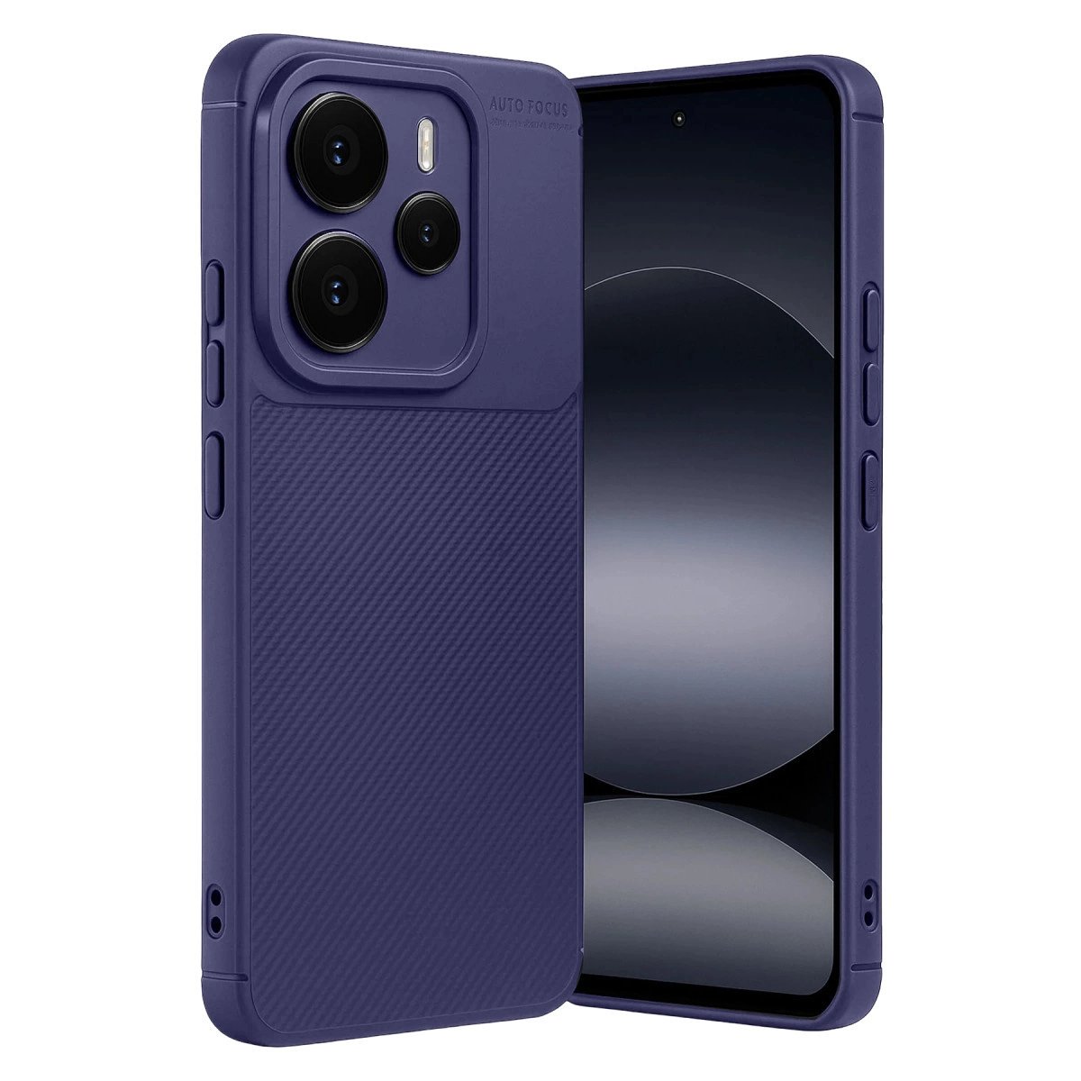 Xiaomi Note 14 5g Auto Focus Karbon Kapak - Lacivert Xiaomi Note 14 5g Auto Focus Karbon Kapak - Lacivert