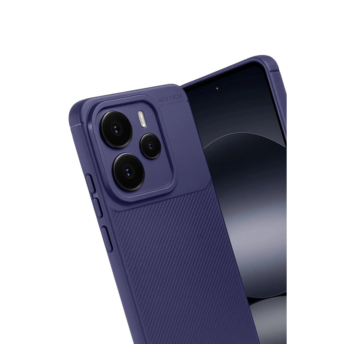 Xiaomi Note 14 5g Auto Focus Karbon Kapak - Lacivert Xiaomi Note 14 5g Auto Focus Karbon Kapak - Lacivert