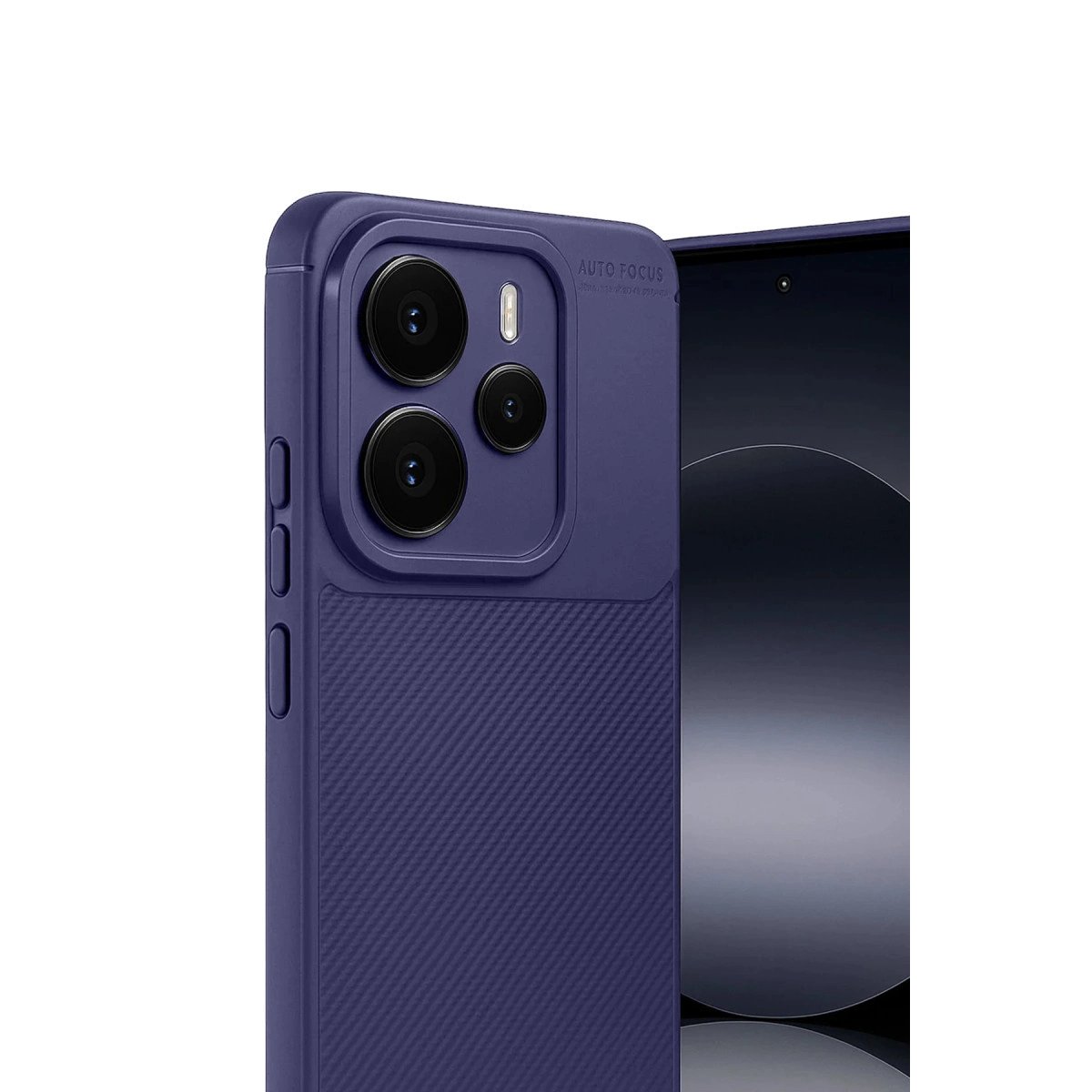 Xiaomi Note 14 5g Auto Focus Karbon Kapak - Lacivert Xiaomi Note 14 5g Auto Focus Karbon Kapak - Lacivert