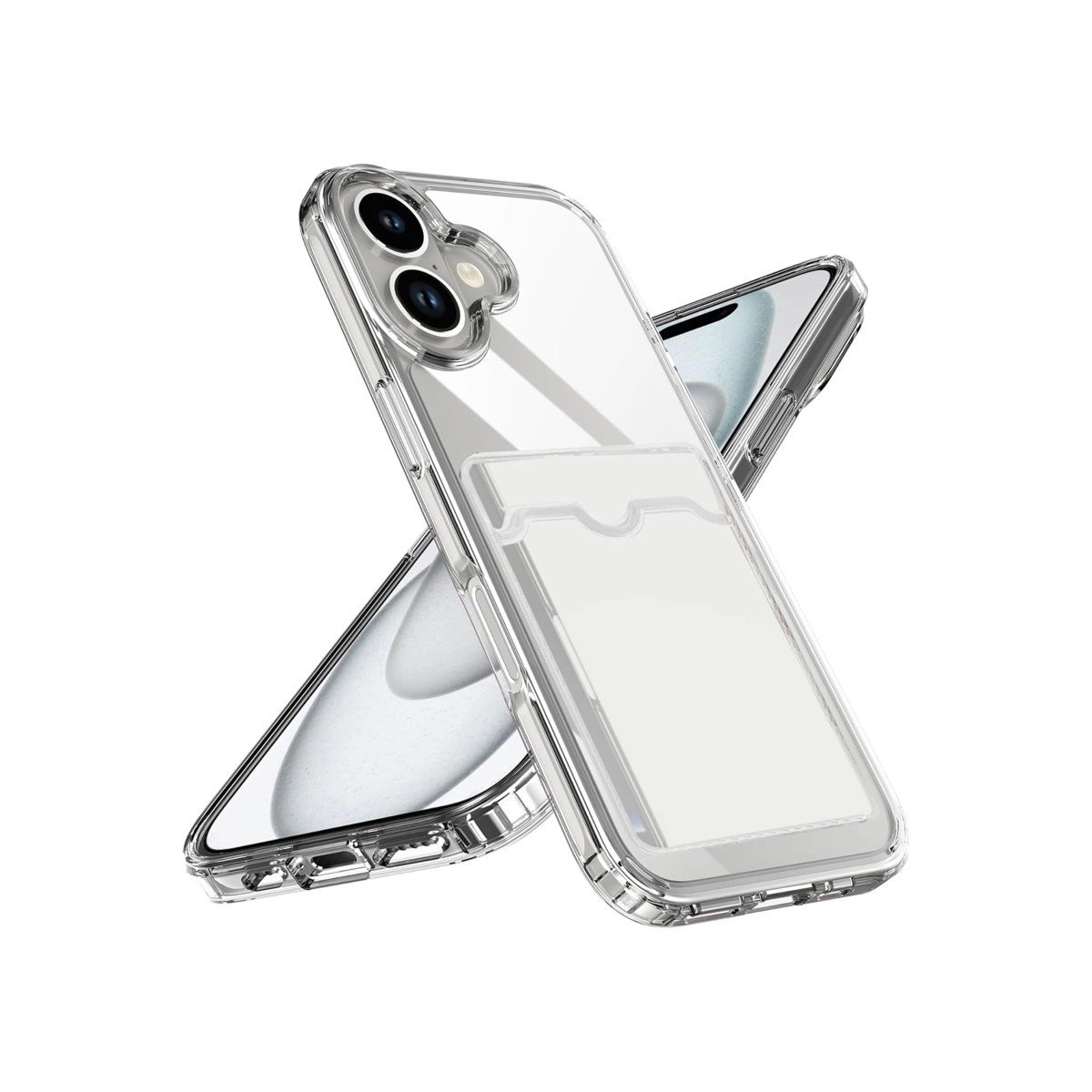 Apple İphone 17 Kart Şeffaf Silikon - Şeffaf