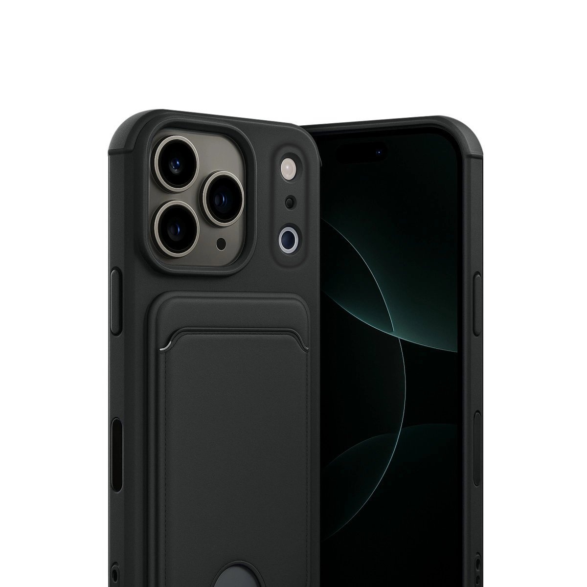Apple İphone 17 Pro Max Kelvin Kartvizitli Silikon - Siyah