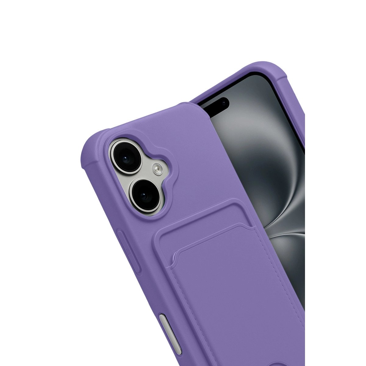 Apple İphone 17 Kelvin Kartvizitli Silikon - Lila Apple İphone 17 Kelvin Kartvizitli Silikon - Lila