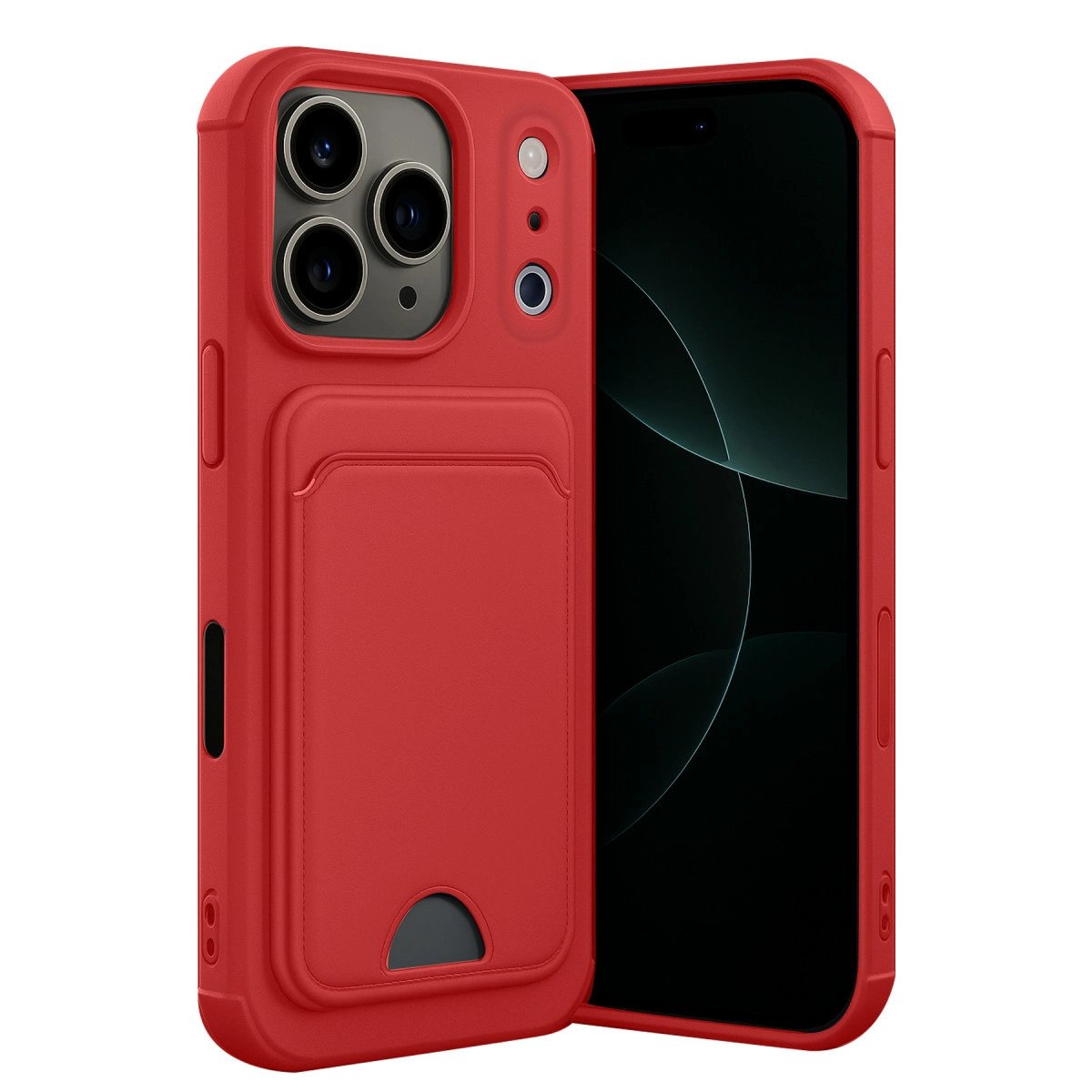 Apple İphone 17 Pro Kelvin Kartvizitli Silikon - Kırmızı Apple İphone 17 Pro Kelvin Kartvizitli Silikon - Kırmızı