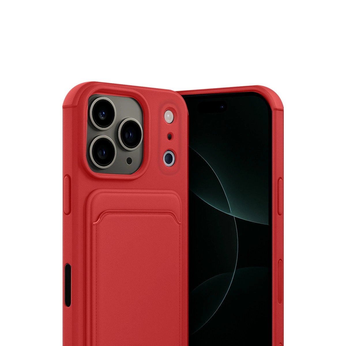 Apple İphone 17 Pro Kelvin Kartvizitli Silikon - Kırmızı Apple İphone 17 Pro Kelvin Kartvizitli Silikon - Kırmızı