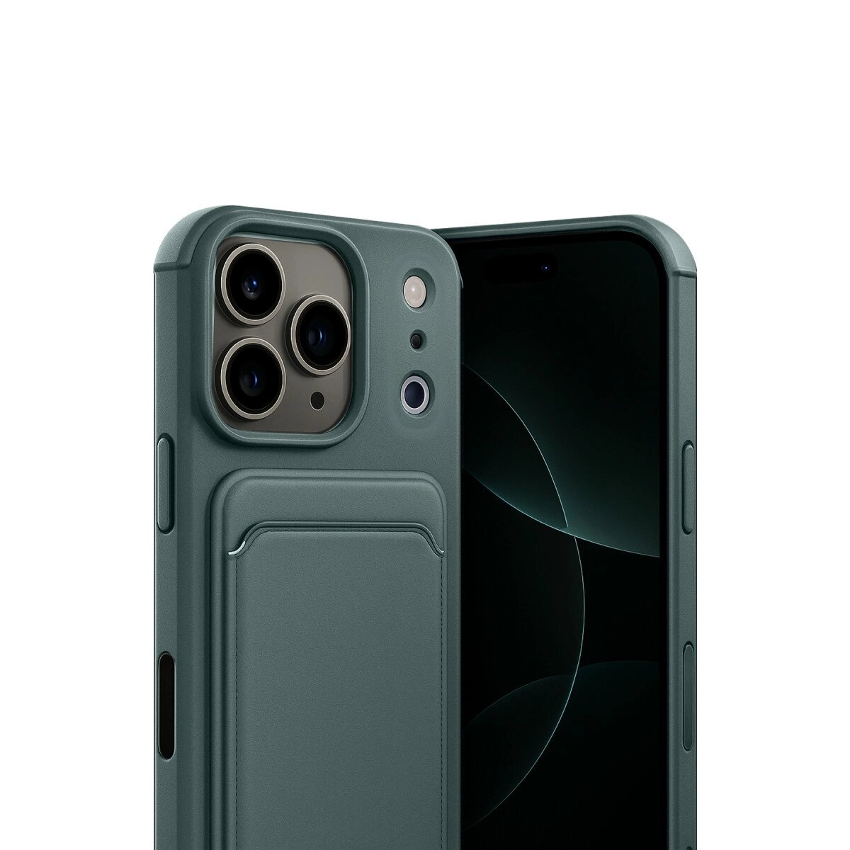 Apple İphone 17 Pro Max Kelvin Kartvizitli Silikon - Koyu Yeşil Apple İphone 17 Pro Max Kelvin Kartvizitli Silikon - Koyu Yeşil