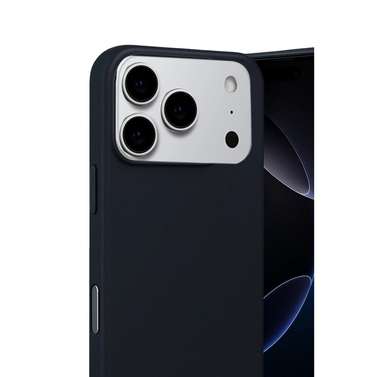 Apple İphone 17 Pro Nano İçi Kadife Silikon - Siyah