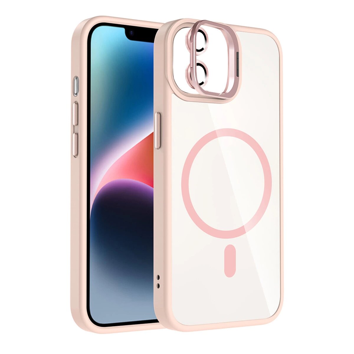 Joko Apple İphone 11 Remim Lensli Magsafe Standlı Kapak - Pembe Joko Apple İphone 11 Remim Lensli Magsafe Standlı Kapak - Pembe