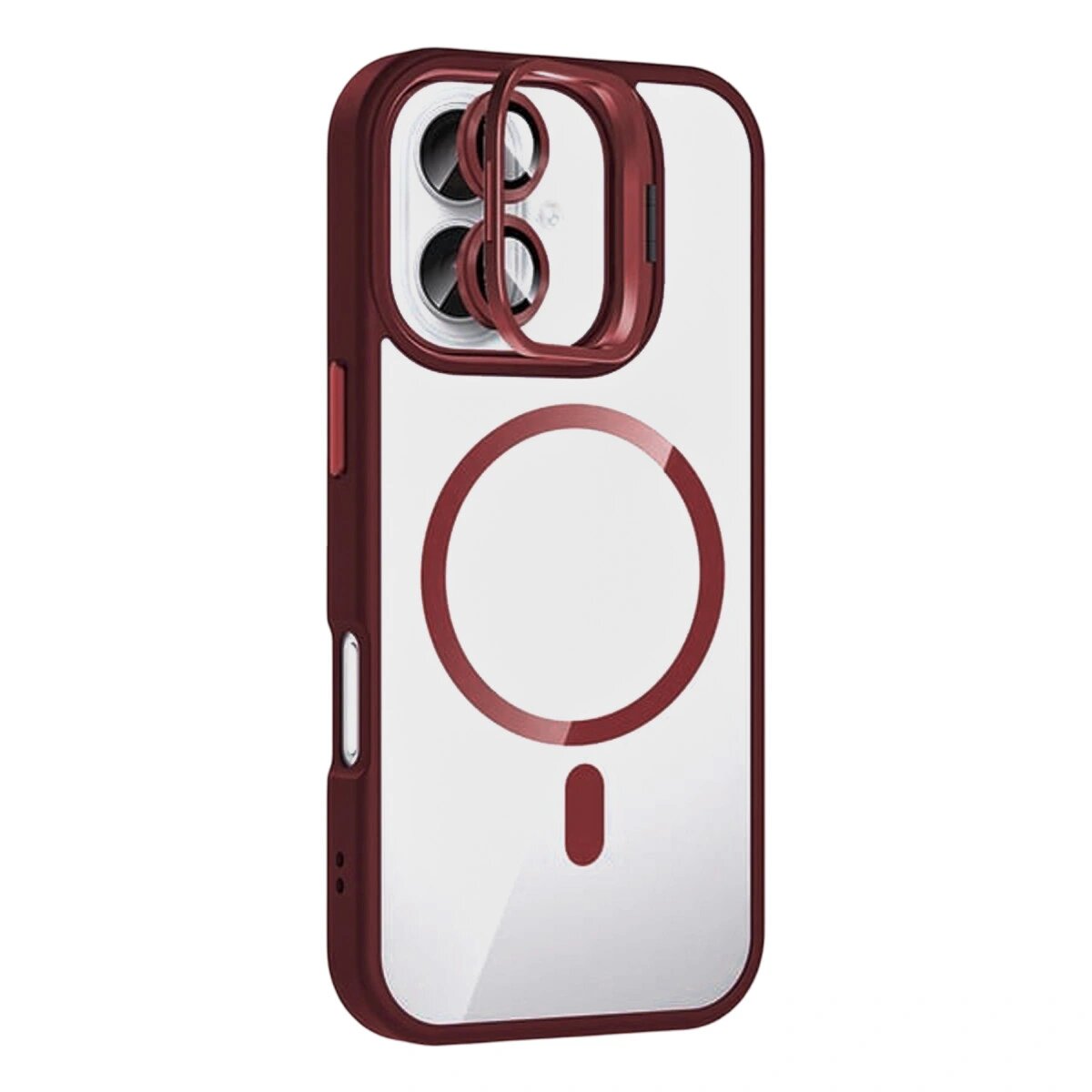 Joko Apple İphone 16 Remim Lensli Magsafe Standlı Kapak - Bordo Joko Apple İphone 16 Remim Lensli Magsafe Standlı Kapak - Bordo