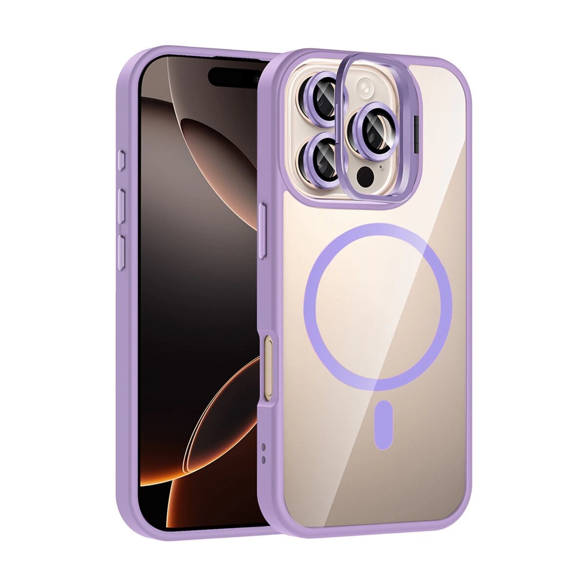 Joko Apple İphone 16 Pro Max Remim Lensli Magsafe Standlı Kapak - Lila Joko Apple İphone 16 Pro Max Remim Lensli Magsafe Standlı Kapak - Lila