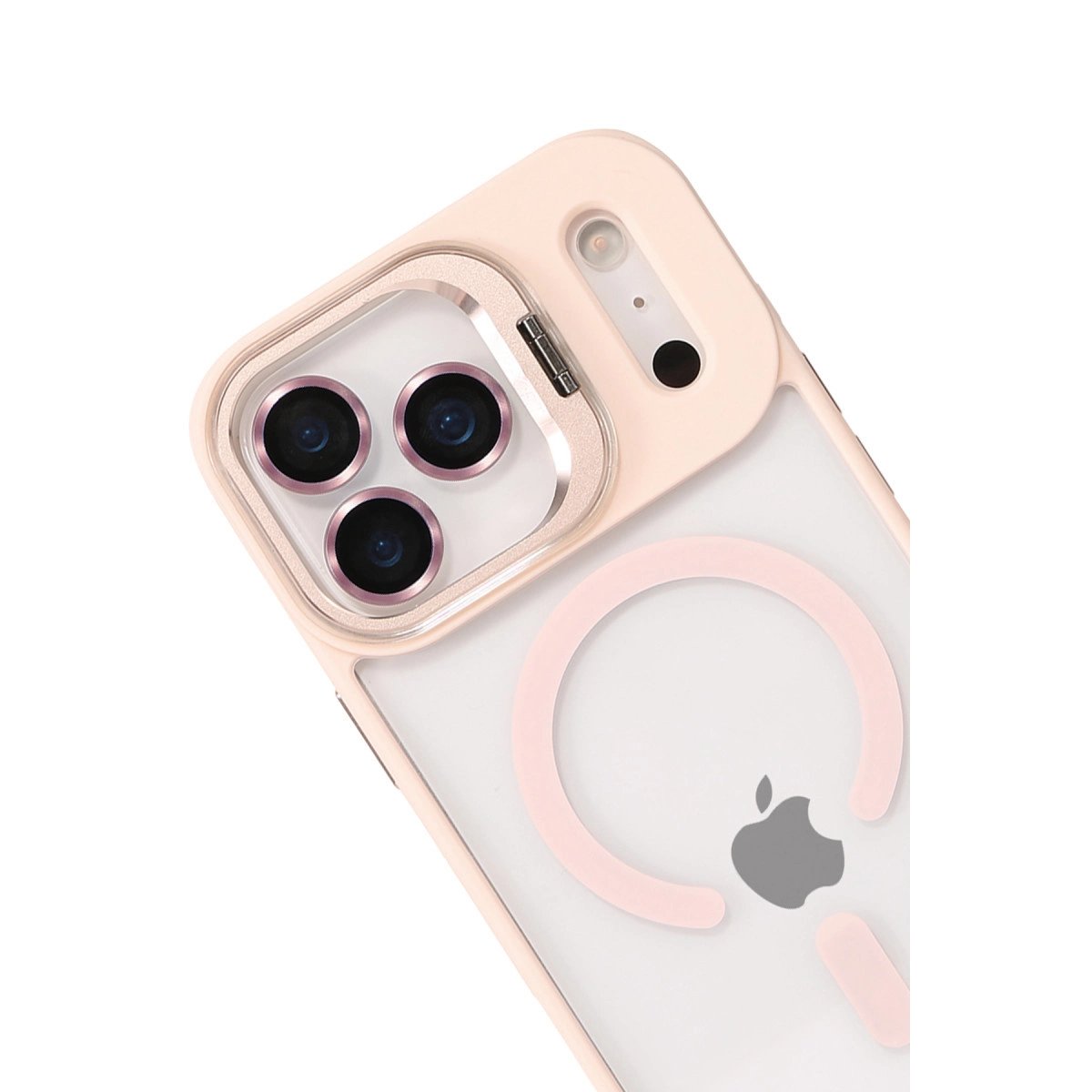 Joko Apple İphone 17 Pro Remim Lensli Magsafe Standlı Kapak - Pembe Joko Apple İphone 17 Pro Remim Lensli Magsafe Standlı Kapak - Pembe
