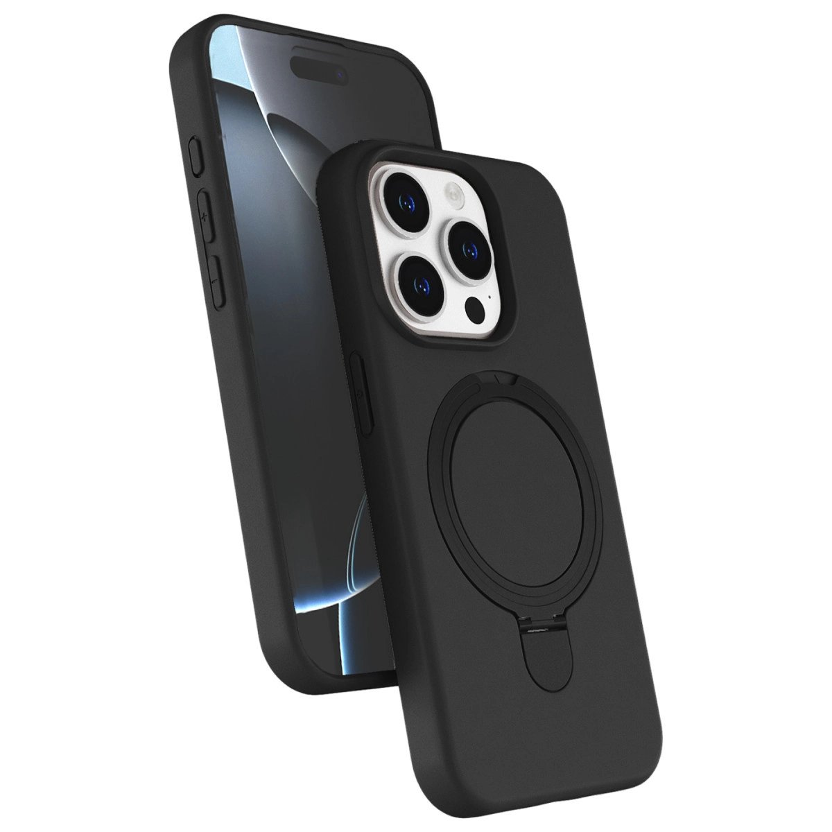 Apple İphone 15 Pro Max Regal Magsafe Standlı Kapak - Siyah Apple İphone 15 Pro Max Regal Magsafe Standlı Kapak - Siyah