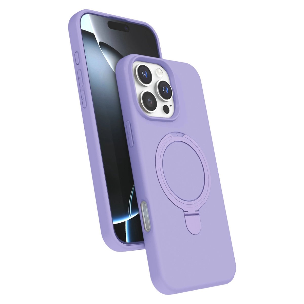 Apple İphone 16 Pro Regal Magsafe Standlı Kapak - Lila Apple İphone 16 Pro Regal Magsafe Standlı Kapak - Lila