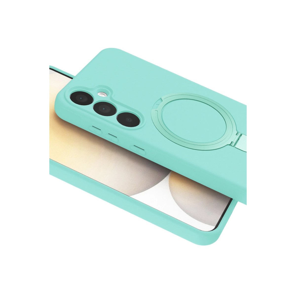 Samsung Galaxy A55 5g Regal Magsafe Standlı Kapak - Su Yeşili Samsung Galaxy A55 5g Regal Magsafe Standlı Kapak - Su Yeşili