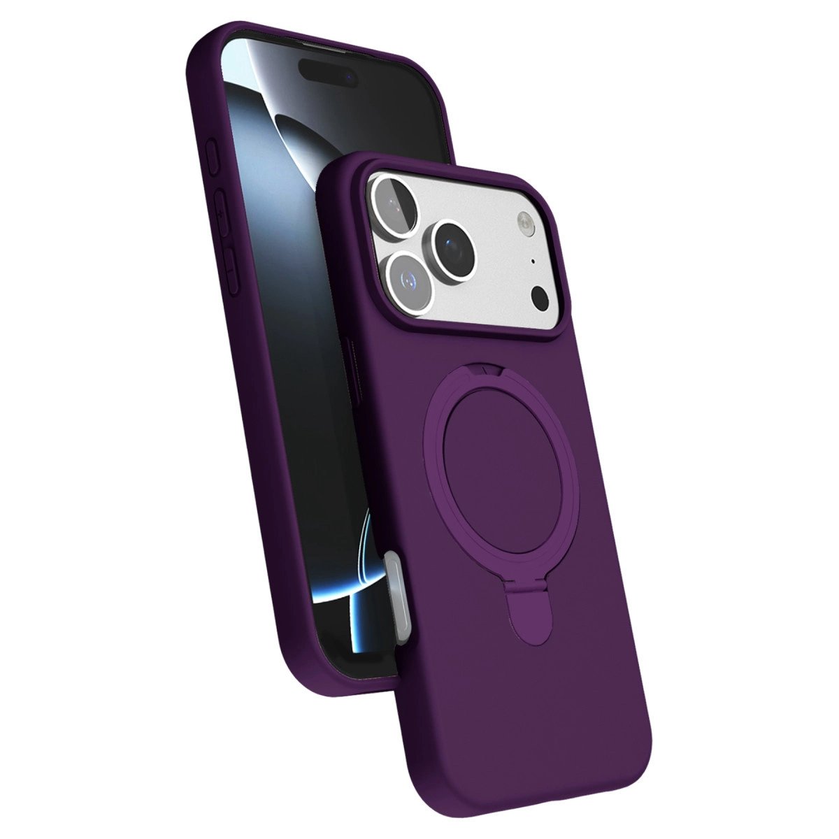 Apple İphone 17 Pro Max Regal Magsafe Standlı Kapak - Derin Mor
