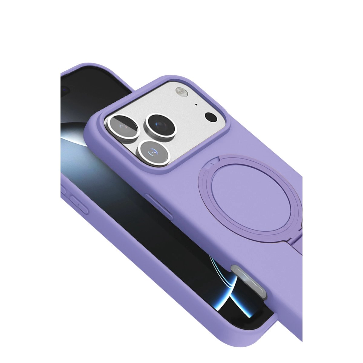 Apple İphone 17 Pro Max Regal Magsafe Standlı Kapak - Lila Apple İphone 17 Pro Max Regal Magsafe Standlı Kapak - Lila