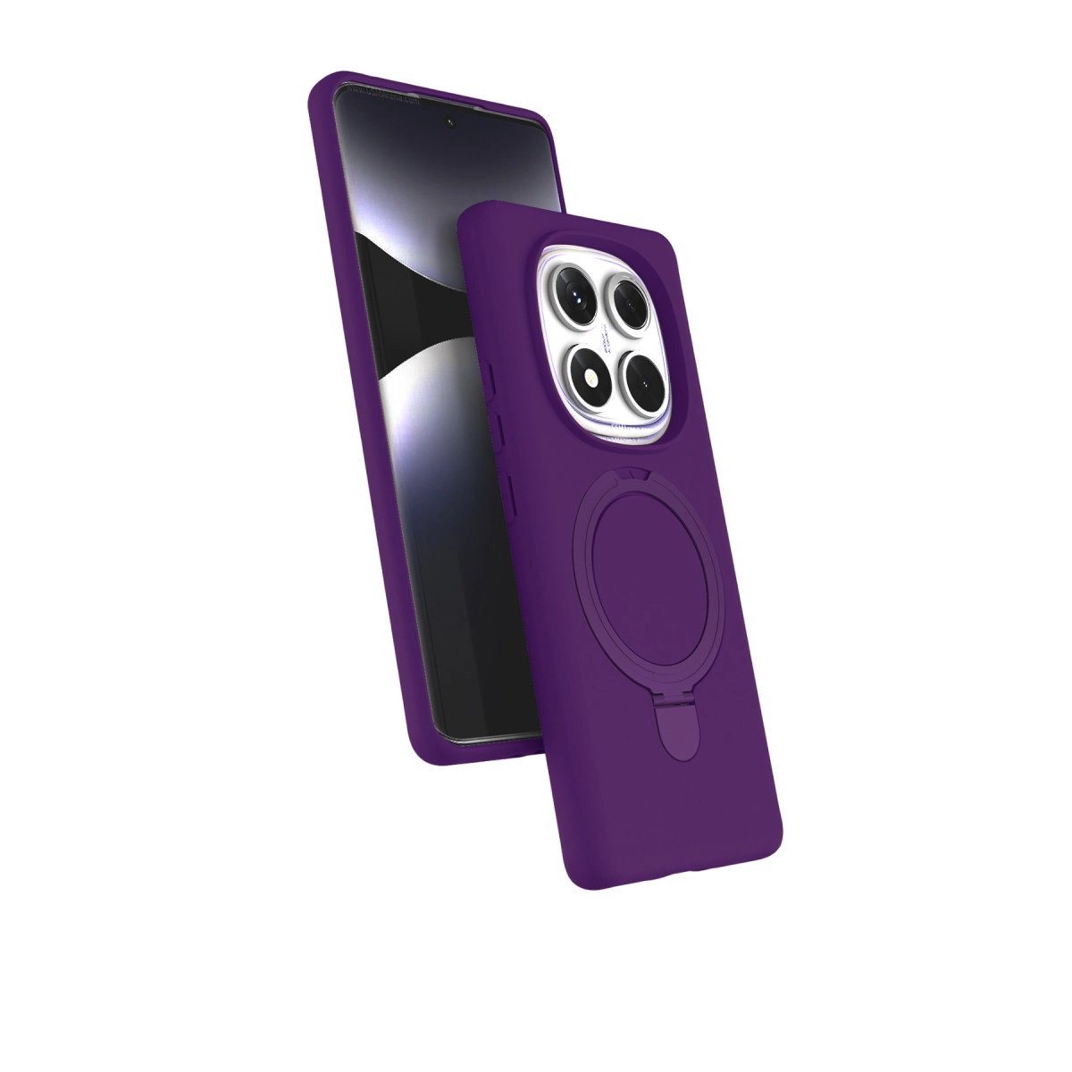 Xiaomi Redmi Note 14 Pro 4g Regal Magsafe Standlı Kapak - Derin Mor Xiaomi Redmi Note 14 Pro 4g Regal Magsafe Standlı Kapak - Derin Mor