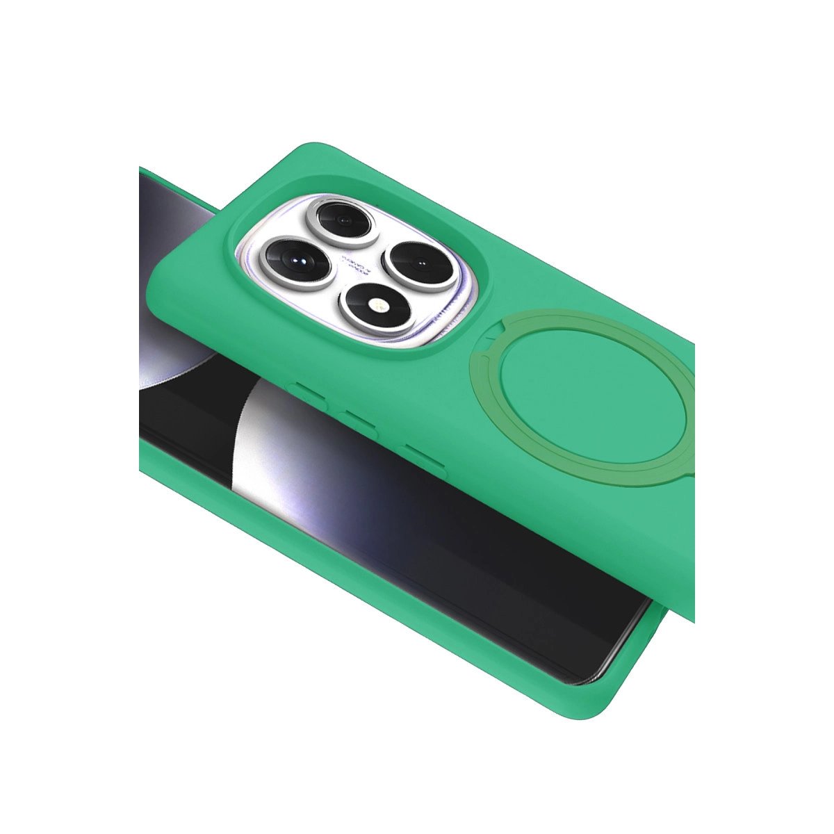 Xiaomi Redmi Note 14 Pro 4g Regal Magsafe Standlı Kapak - Yeşil Xiaomi Redmi Note 14 Pro 4g Regal Magsafe Standlı Kapak - Yeşil