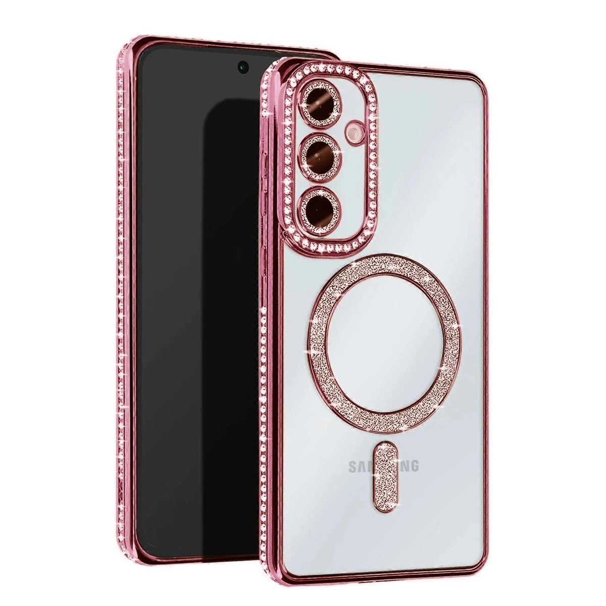 Samsung Galaxy A55 5g Joke Simli Magneticsafe Kılıf - Pembe Samsung Galaxy A55 5g Joke Simli Magneticsafe Kılıf - Pembe