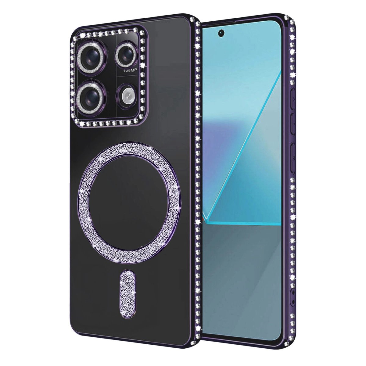 Xiaomi Redmi Note 13 Pro 4g Joke Simli Magneticsafe Kılıf - Derin Mor Xiaomi Redmi Note 13 Pro 4g Joke Simli Magneticsafe Kılıf - Derin Mor