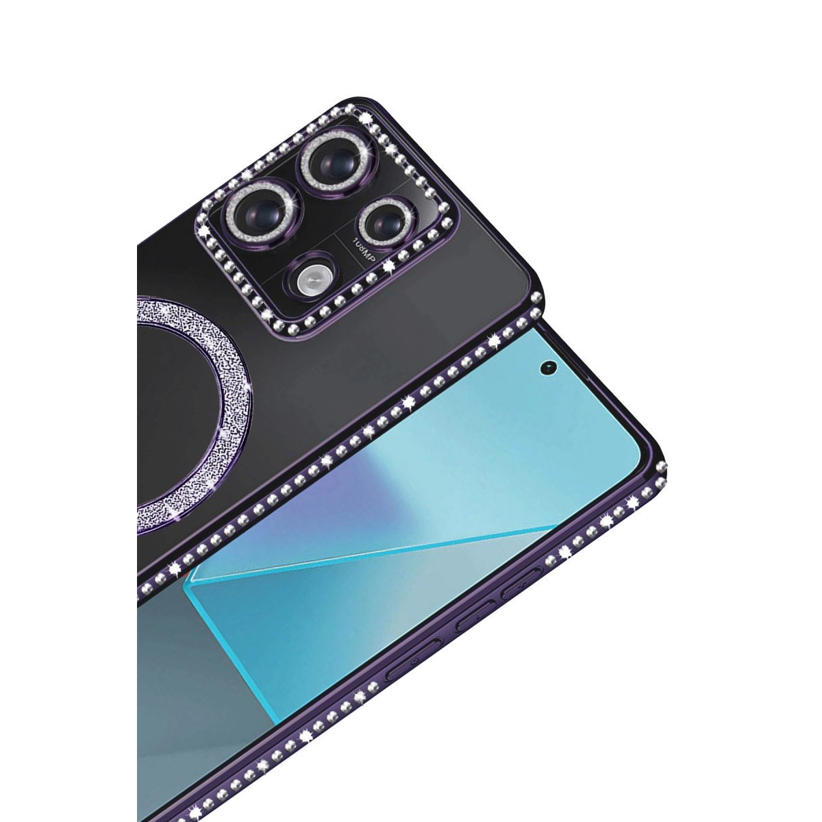 Xiaomi Redmi Note 13 Pro 4g Joke Simli Magneticsafe Kılıf - Derin Mor Xiaomi Redmi Note 13 Pro 4g Joke Simli Magneticsafe Kılıf - Derin Mor