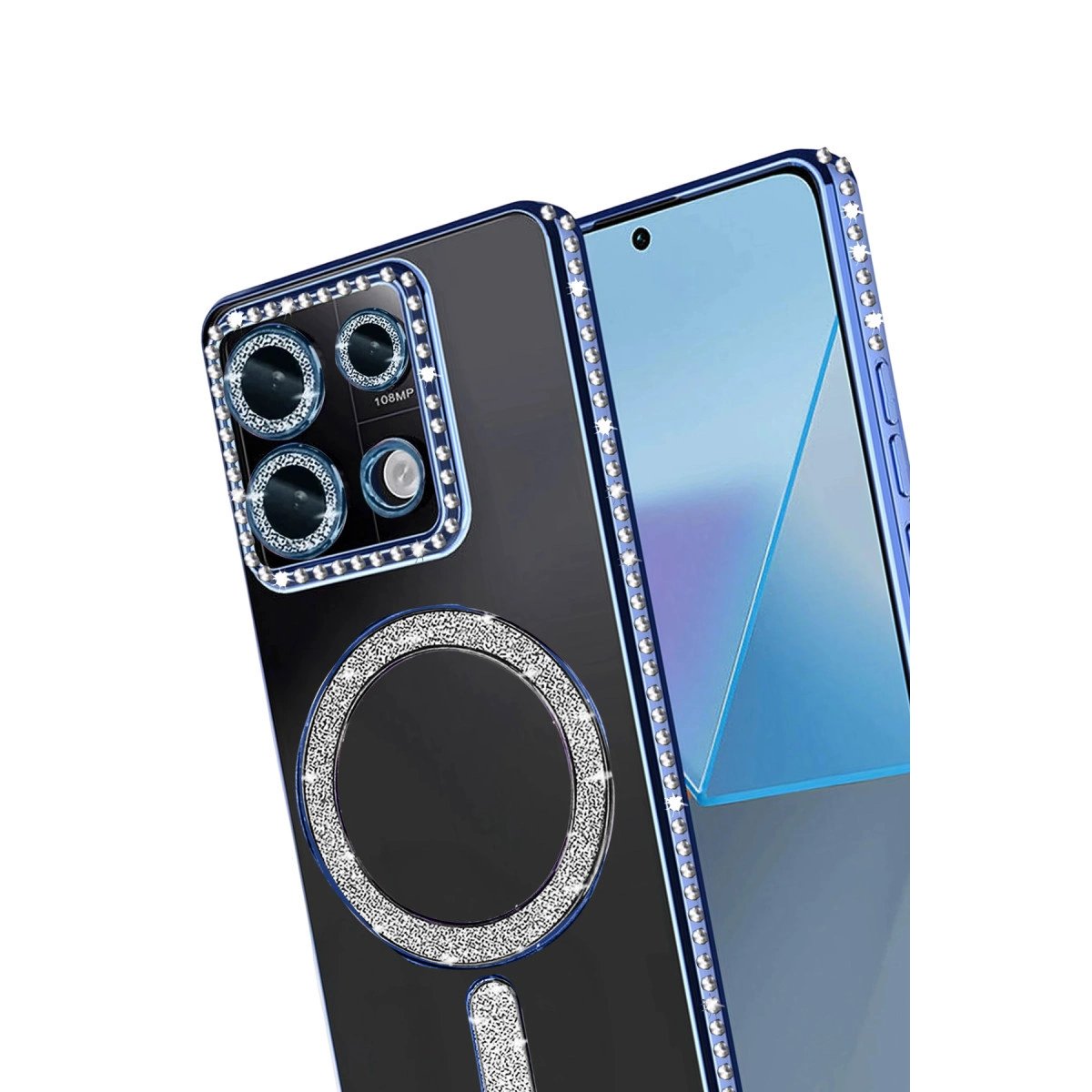 Xiaomi Redmi Note 13 Pro 4g Joke Simli Magneticsafe Kılıf - Mavi Xiaomi Redmi Note 13 Pro 4g Joke Simli Magneticsafe Kılıf - Mavi
