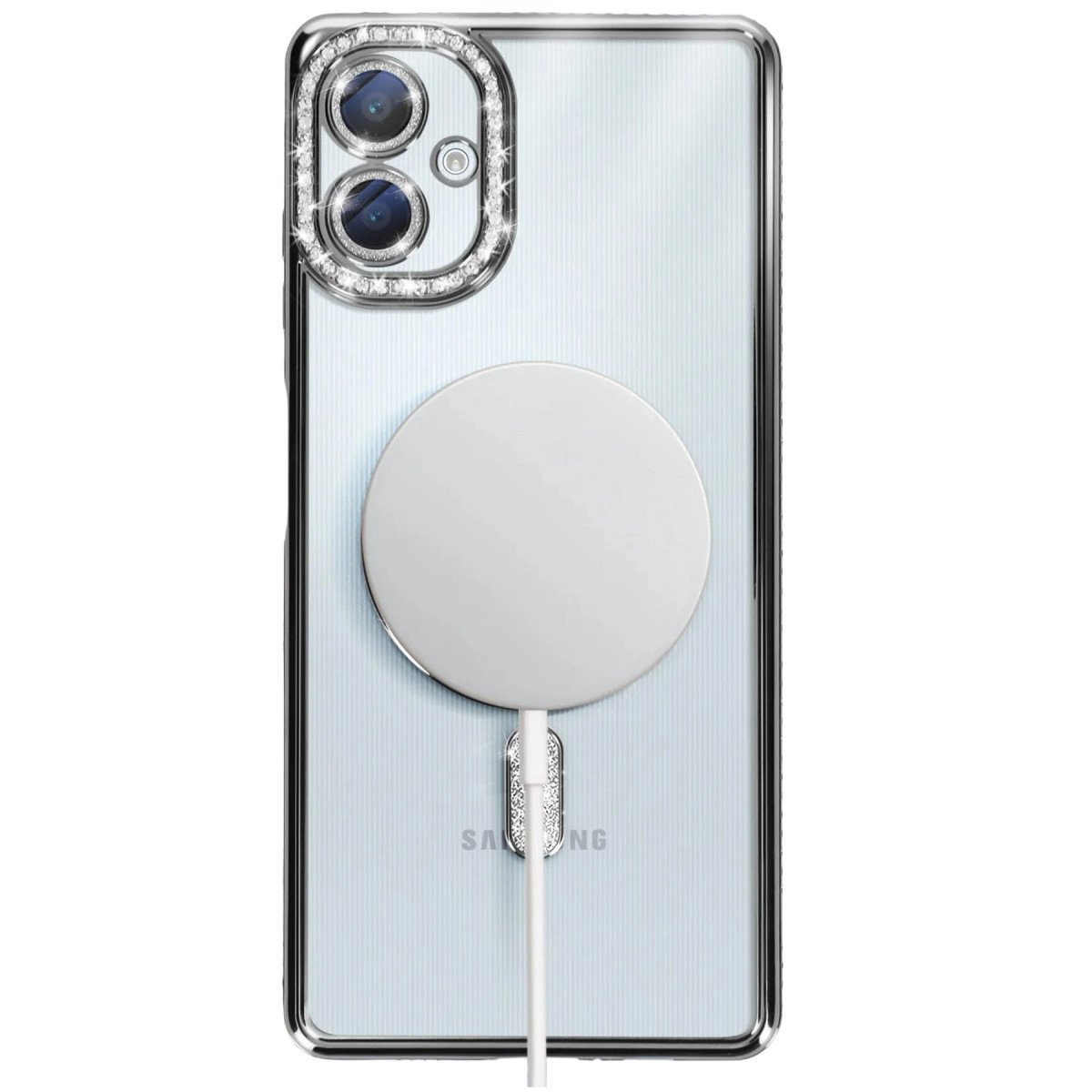 Samsung Galaxy A06 Joke Simli Magneticsafe Kılıf - Siyah Samsung Galaxy A06 Joke Simli Magneticsafe Kılıf - Siyah
