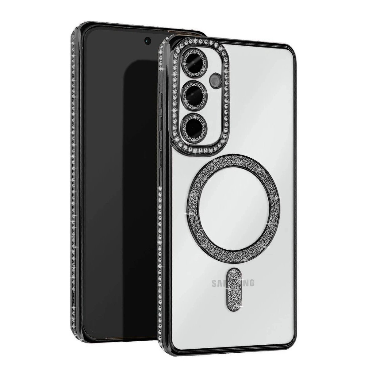 Samsung Galaxy A16 5g Joke Simli Magneticsafe Kılıf - Siyah Samsung Galaxy A16 5g Joke Simli Magneticsafe Kılıf - Siyah