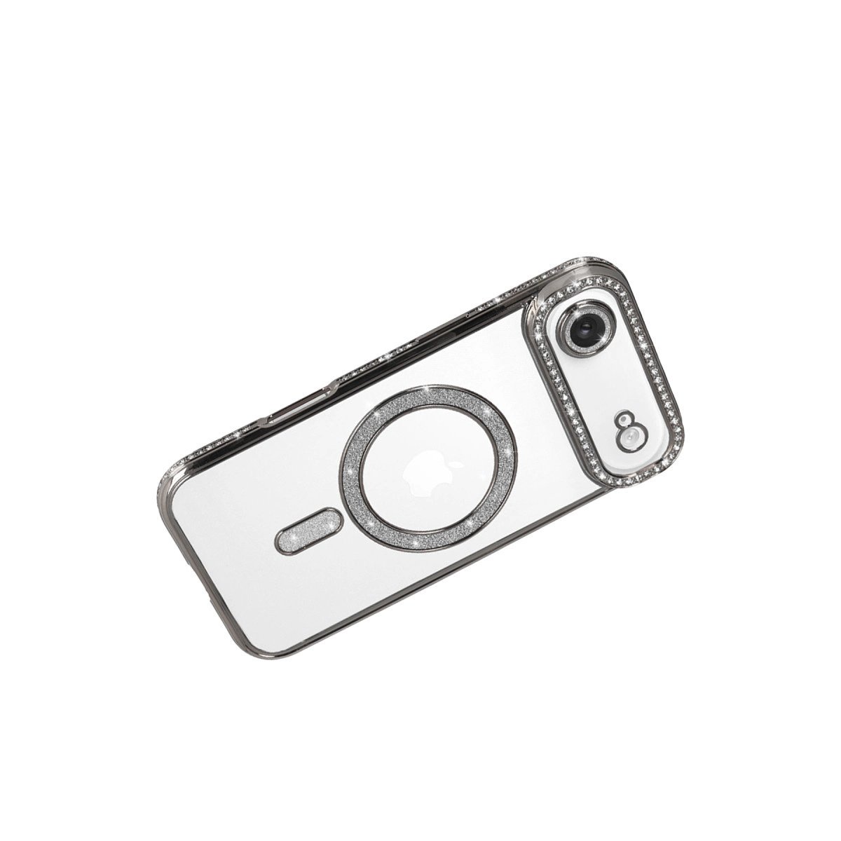 Apple İphone 17 Air Joke Simli Magneticsafe Kılıf - Gümüş