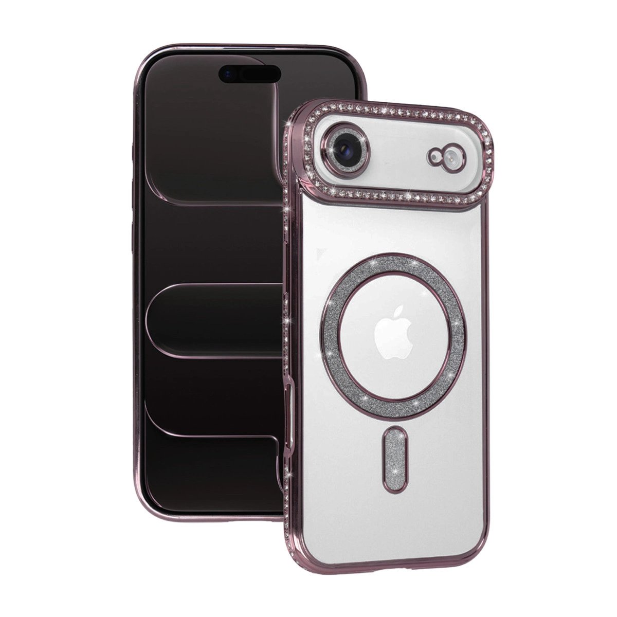 Apple İphone 17 Air Joke Simli Magneticsafe Kılıf - Pembe Apple İphone 17 Air Joke Simli Magneticsafe Kılıf - Pembe