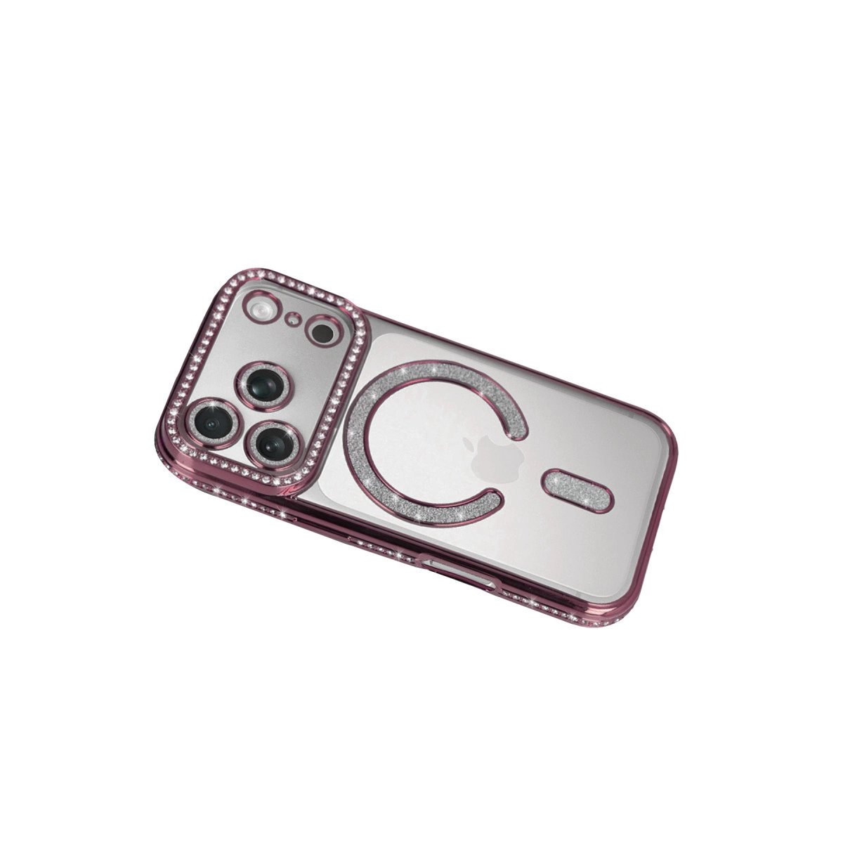 Apple İphone 17 Pro Max Joke Simli Magneticsafe Kılıf - Pembe