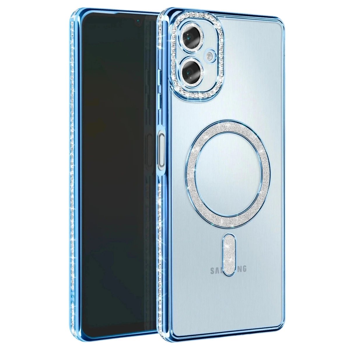 Samsung Galaxy A07 4g Joke Simli Magneticsafe Kılıf - Mavi Samsung Galaxy A07 4g Joke Simli Magneticsafe Kılıf - Mavi
