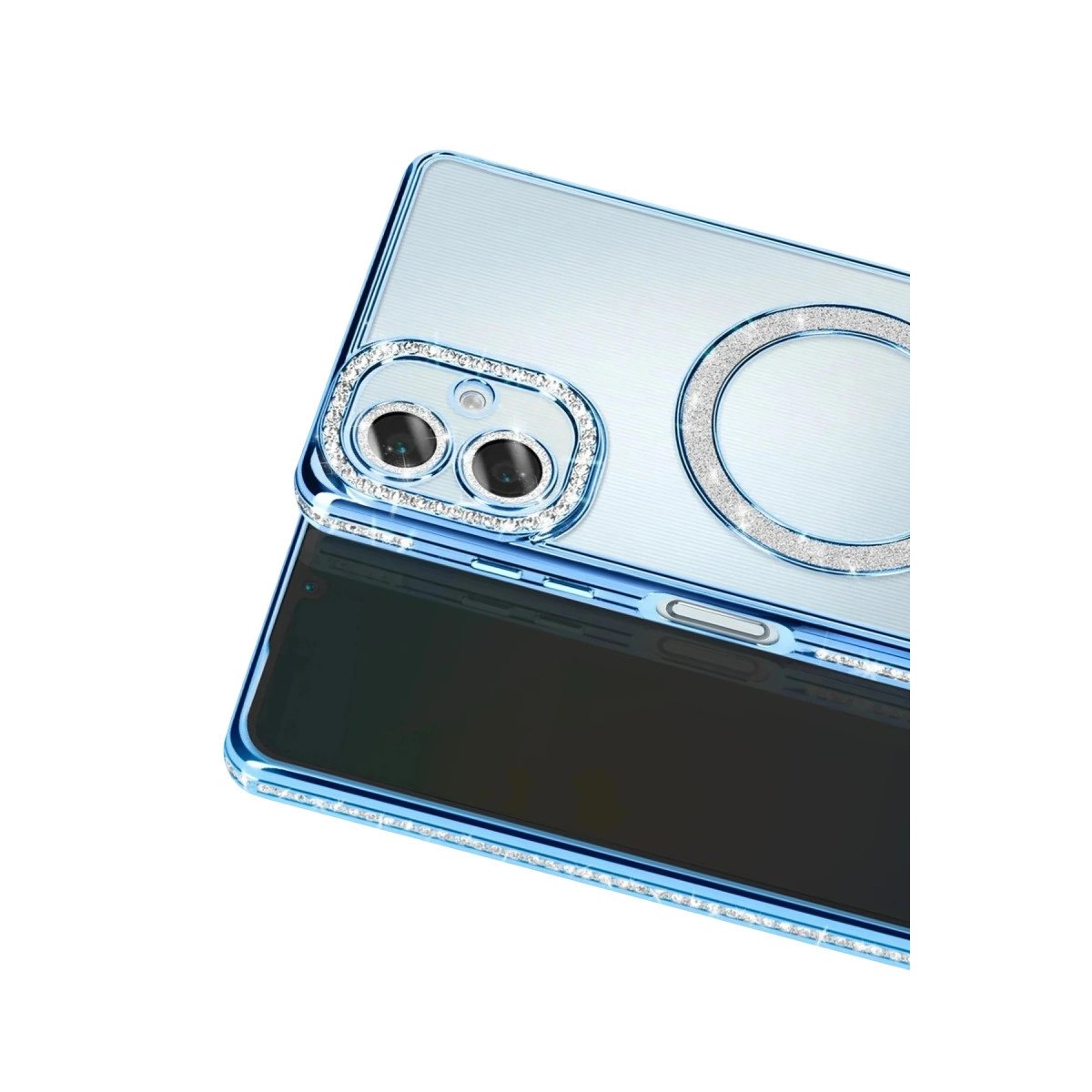 Samsung Galaxy A07 4g Joke Simli Magneticsafe Kılıf - Mavi Samsung Galaxy A07 4g Joke Simli Magneticsafe Kılıf - Mavi