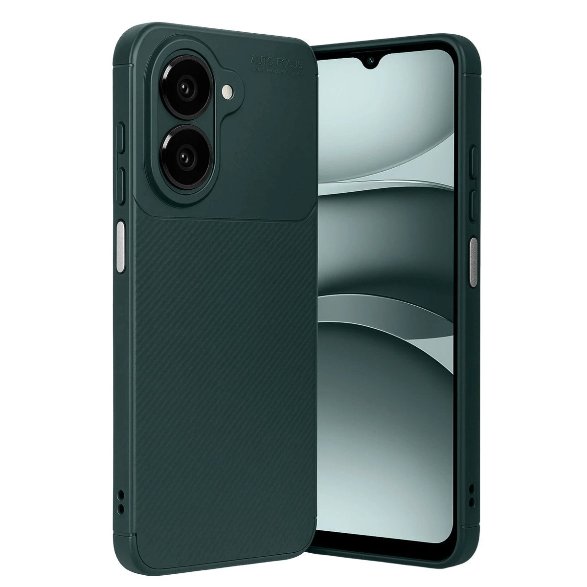 Samsung Galaxy A07 Auto Focus Karbon Kapak - Koyu Yeşil Samsung Galaxy A07 Auto Focus Karbon Kapak - Koyu Yeşil