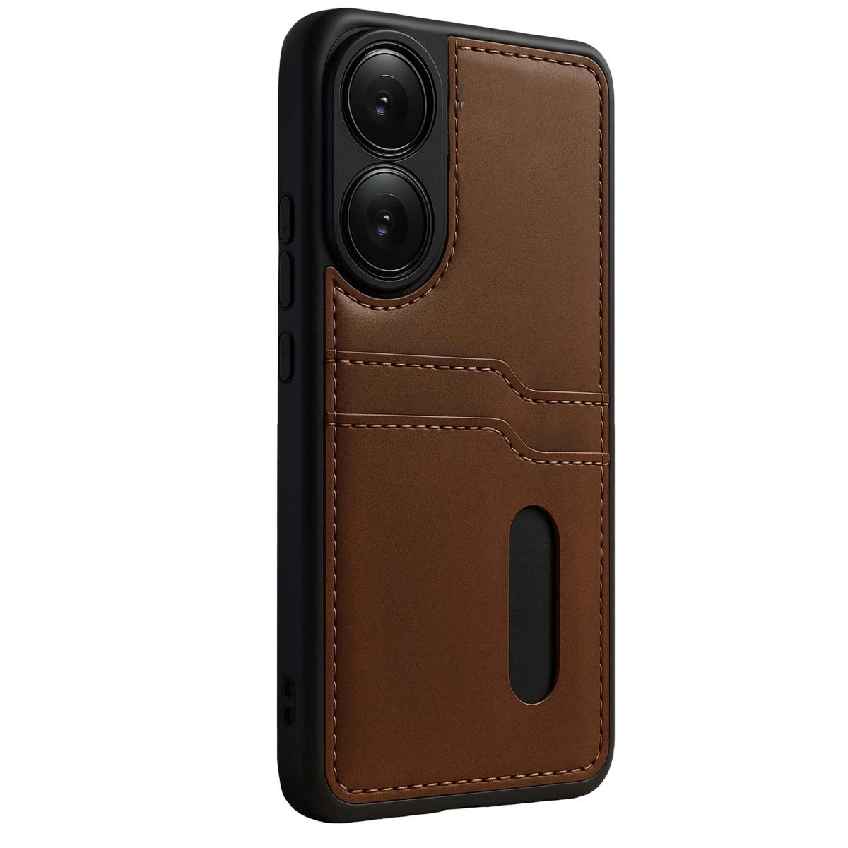 Oppo A38 Sara Kartvizitli Deri Kılıf - Taba Oppo A38 Sara Kartvizitli Deri Kılıf - Taba