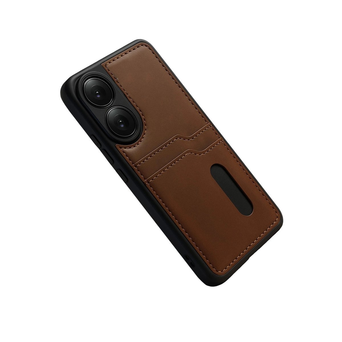 Oppo A38 Sara Kartvizitli Deri Kılıf - Taba Oppo A38 Sara Kartvizitli Deri Kılıf - Taba