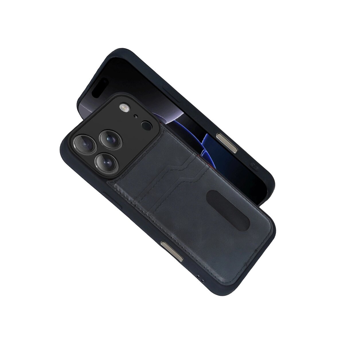 Apple İphone 17 Pro Max Sara Kartvizitli Deri Kılıf - Siyah Apple İphone 17 Pro Max Sara Kartvizitli Deri Kılıf - Siyah
