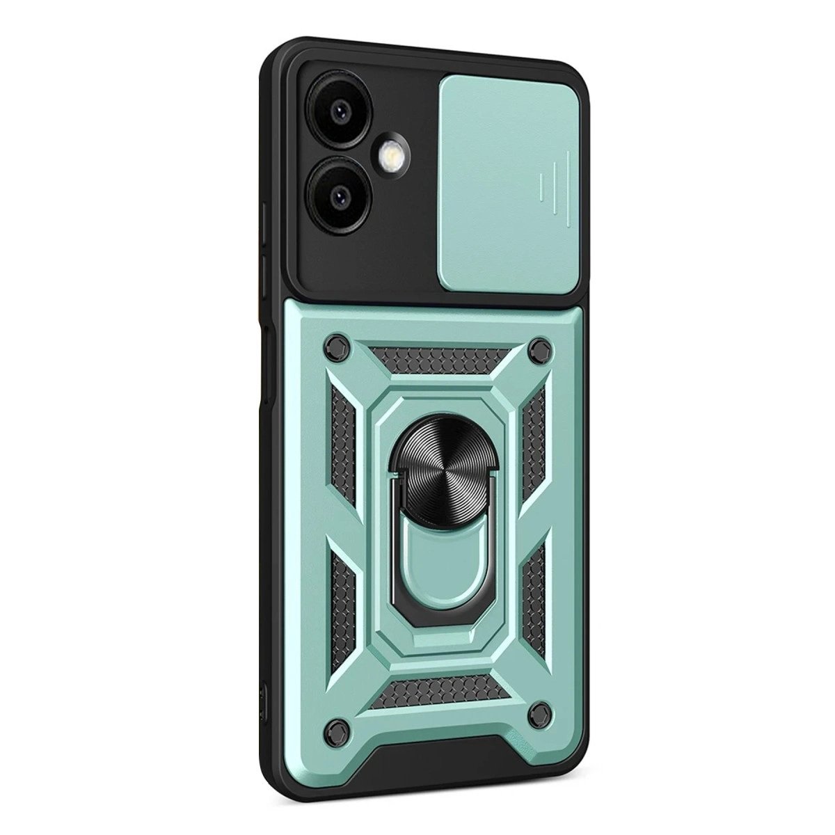 Samsung Galaxy A07 4g Pars Lens Yüzüklü Silikon - Yeşil Samsung Galaxy A07 4g Pars Lens Yüzüklü Silikon - Yeşil
