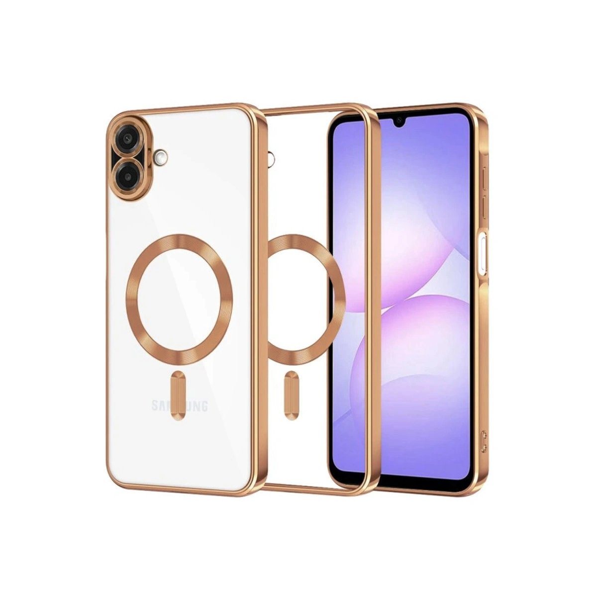 Samsung Galaxy A07 Kross Magneticsafe Kapak - Çöl Titanyum Samsung Galaxy A07 Kross Magneticsafe Kapak - Çöl Titanyum
