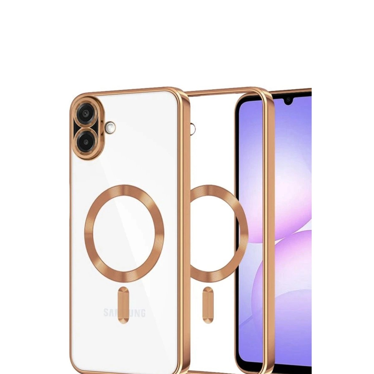 Samsung Galaxy A07 Kross Magneticsafe Kapak - Çöl Titanyum Samsung Galaxy A07 Kross Magneticsafe Kapak - Çöl Titanyum