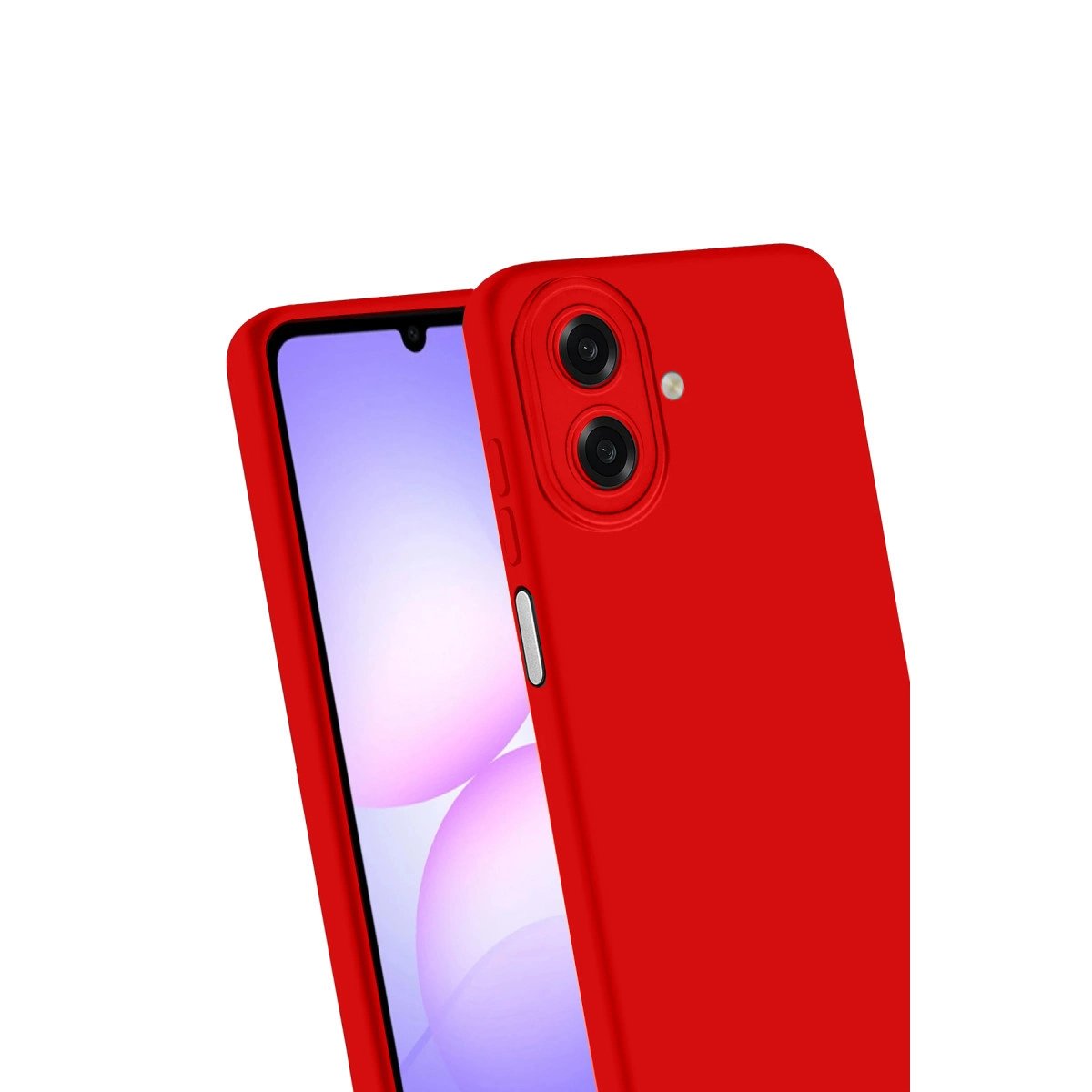 Samsung Galaxy A07 Nano İçi Kadife Silikon - Kırmızı
