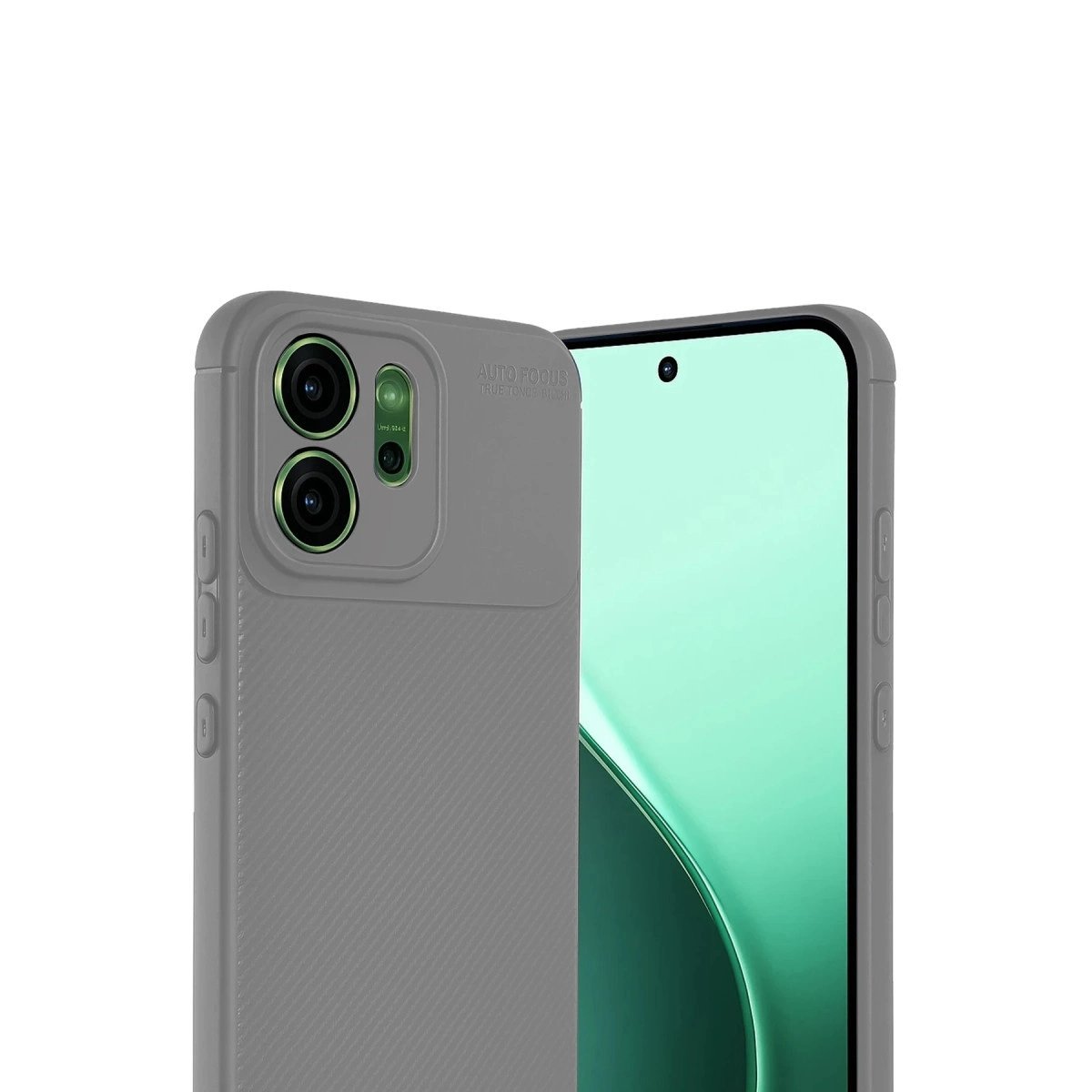 Oppo Reno 14 Auto Focus Karbon Kapak - Gri Oppo Reno 14 Auto Focus Karbon Kapak - Gri